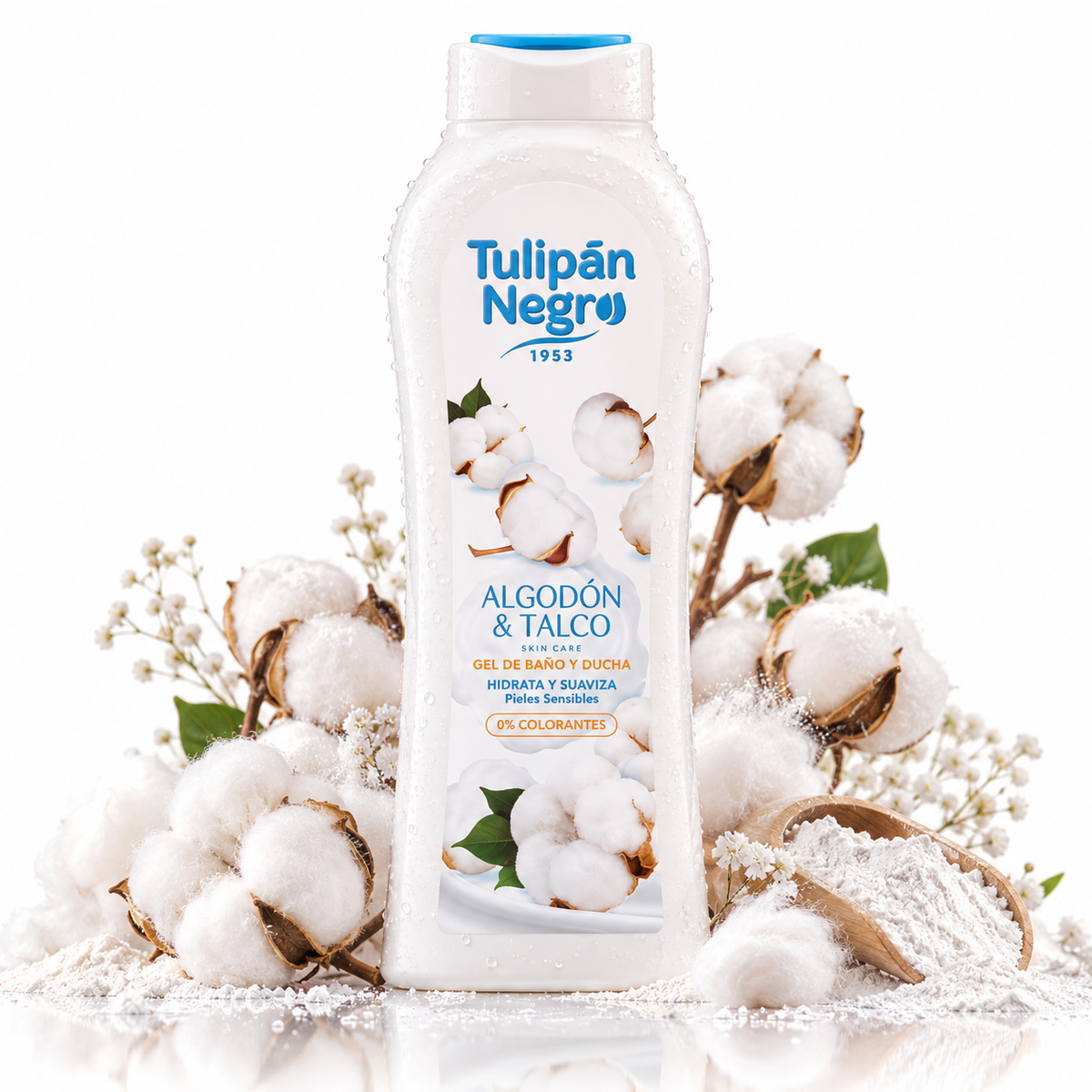 Tulipán Negro Algodón y Talco