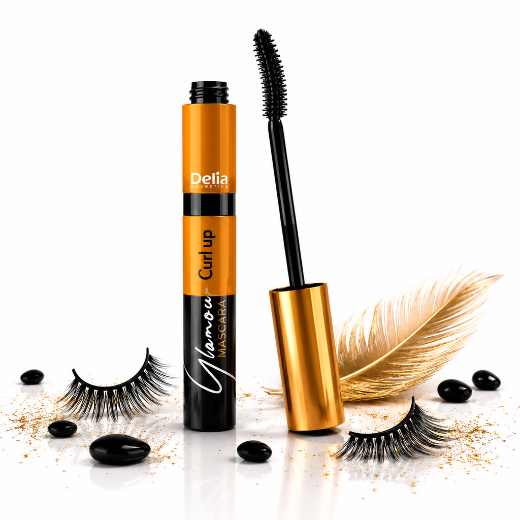 Delia Mascara Glamour Curl Up Super Volume & Curly Black – Спирала за мигли