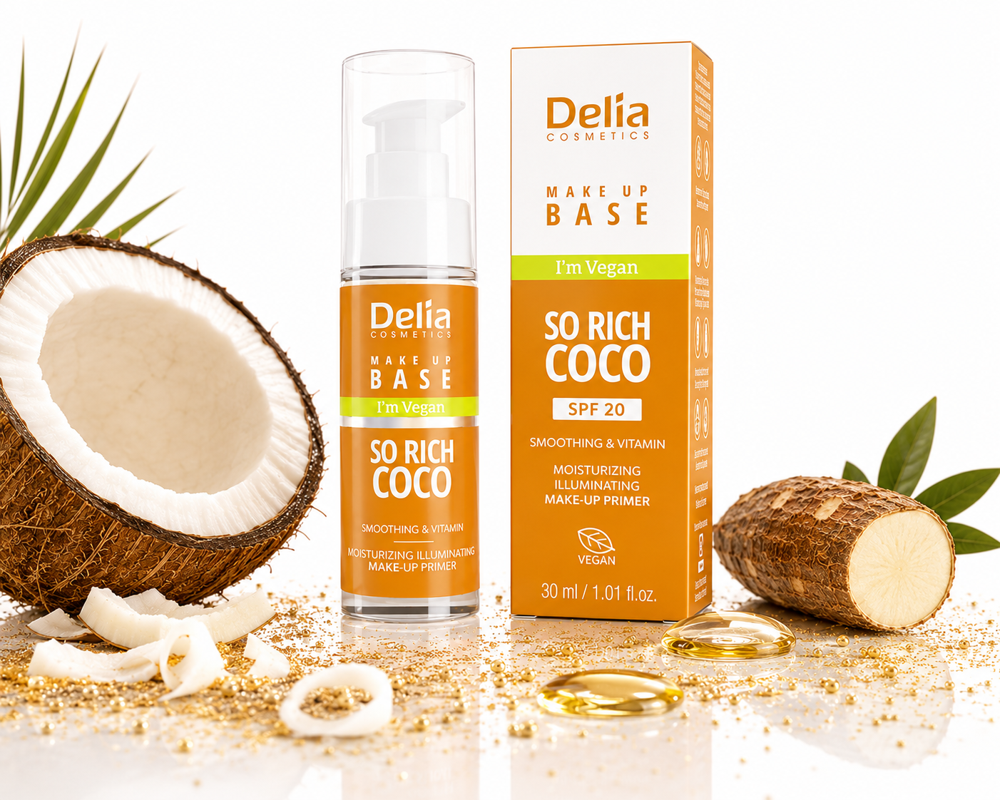 Delia Make Up Base I'm Vegan So Lovely GRAPEFRUIT – Овлажняваща база за грим