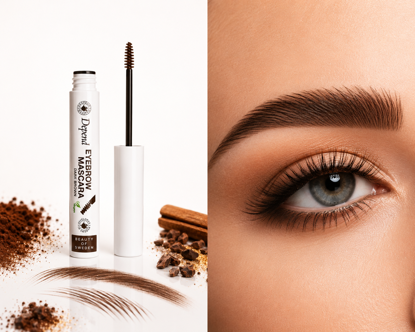 Depend 4942 Eyebrow Mascara Dark Brown – Оцветяваща спирала за вежди Тъмно Кафява