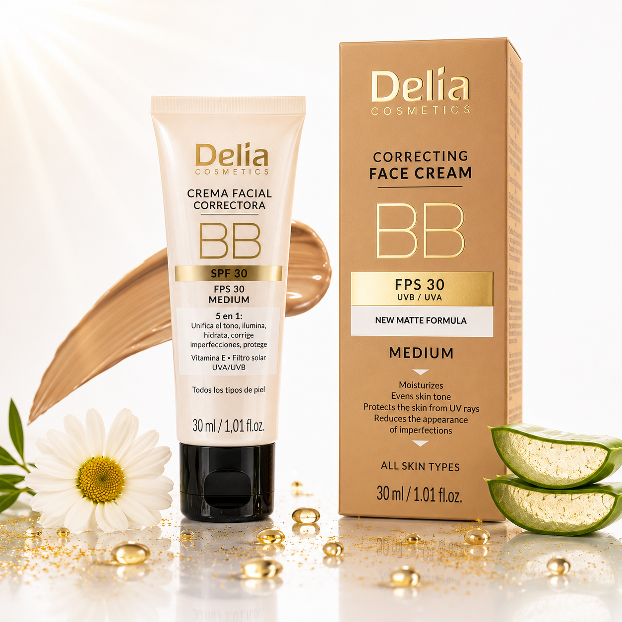 Delia BB Correcting Face Cream SPF 30 – Крем коректор за лице