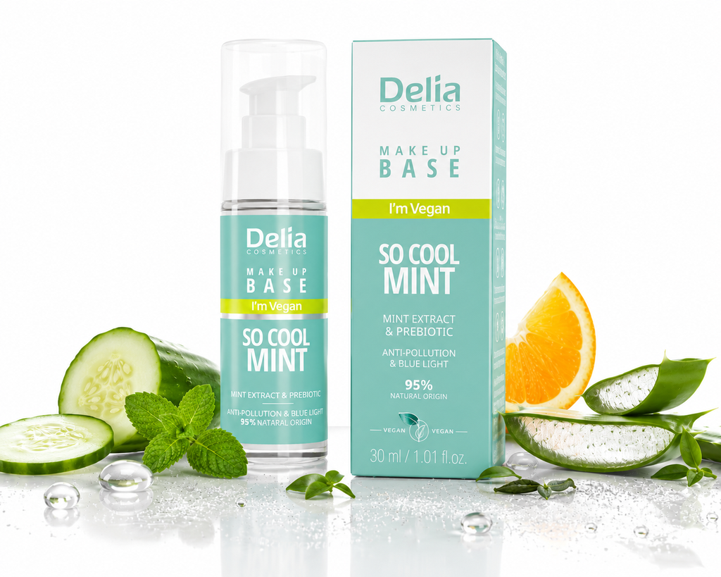 Delia Make Up Base I'm Vegan So Cool MINT – Освежаваща база за грим