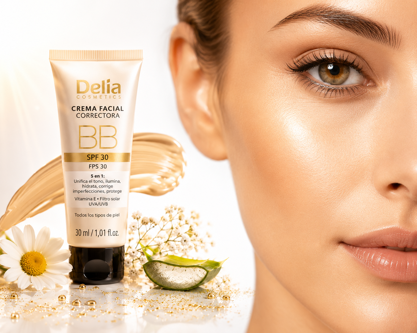 Delia BB Крем за лице с коригиращ ефект SPF 30