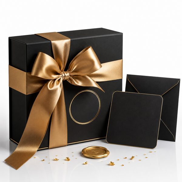 🎁 Луксозна подаръчна опаковка — Кутия + Панделка + Картичка | Arabian Aura луксозен арабски парфюм